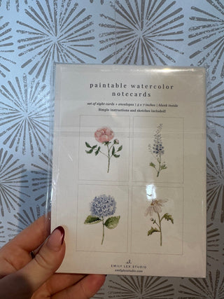 Garden Flowers Paintable Notecards - Simply Sunflowers