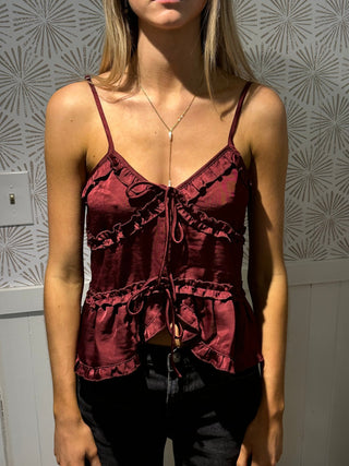 Garnet Ruffle Top - Simply Sunflowers