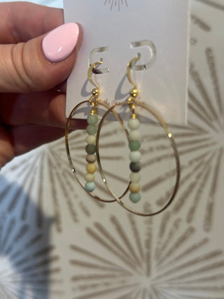 Gemstone Hoop Earring - Simply Sunflowers