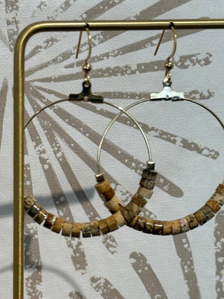 Gemstone Hoop Earrings - Simply Sunflowers