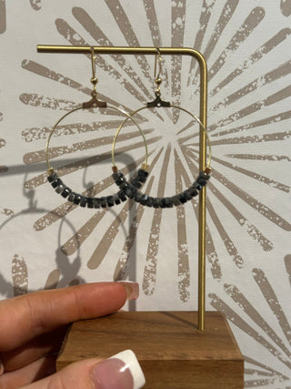 Gemstone Hoop Earrings - Simply Sunflowers