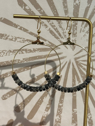 Gemstone Hoop Earrings - Simply Sunflowers