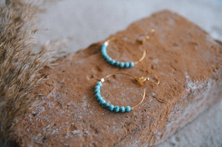 Gemstone Hoop Earrings - Simply Sunflowers