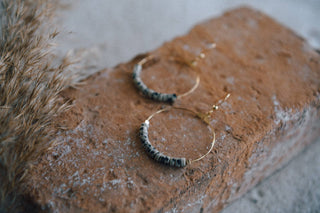 Gemstone Hoop Earrings - Simply Sunflowers