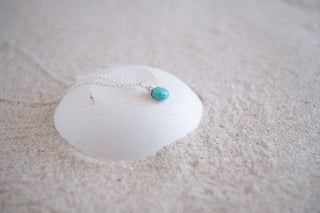 Gemstone Teardrop Silver Necklace - Simply Sunflowers