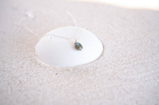 Gemstone Teardrop Silver Necklace - Simply Sunflowers