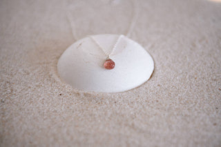 Gemstone Teardrop Silver Necklace - Simply Sunflowers