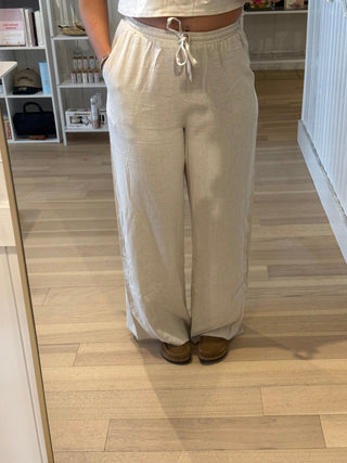 Getting Drinks Linen Pants - Simply Sunflowers