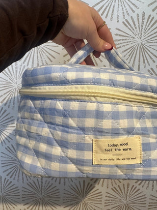 Gingham Travel Bag - Simply Sunflowers