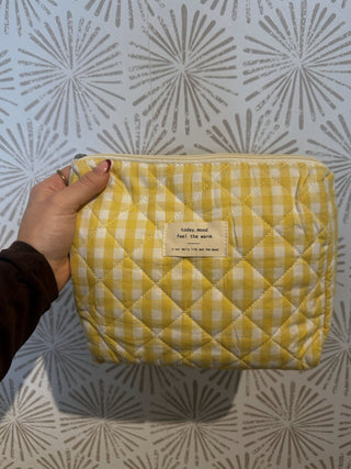 Gingham Travel Bag - Simply Sunflowers