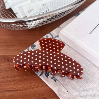 Glossy Polka Dot Pattern Hair Claw Clip - Simply Sunflowers