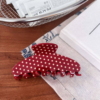 Glossy Polka Dot Pattern Hair Claw Clip - Simply Sunflowers