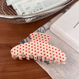 Glossy Polka Dot Pattern Hair Claw Clip - Simply Sunflowers