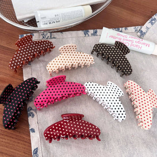 Glossy Polka Dot Pattern Hair Claw Clip - Simply Sunflowers