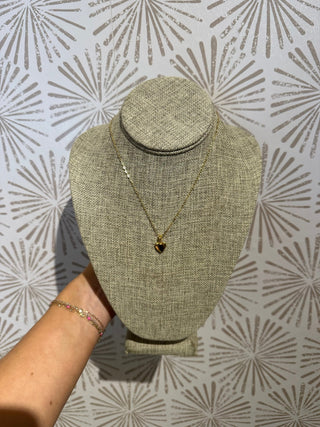 Gold Heart Locket Necklace - Simply Sunflowers