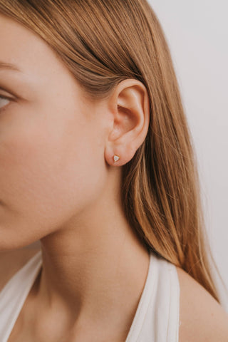 Gold Mother Of Pearl Studs - Simply Sunflowers