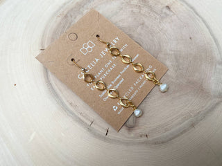 Gold Pearl Drop Earrings - Simply Sunflowers