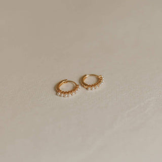 Grace Pearl Hoops - Simply Sunflowers
