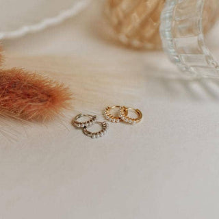 Grace Pearl Hoops - Simply Sunflowers