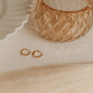 Grace Pearl Hoops - Simply Sunflowers