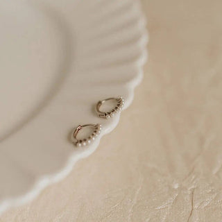 Grace Pearl Hoops - Simply Sunflowers