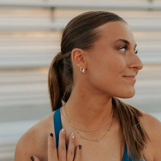 Grace Pearl Hoops - Simply Sunflowers