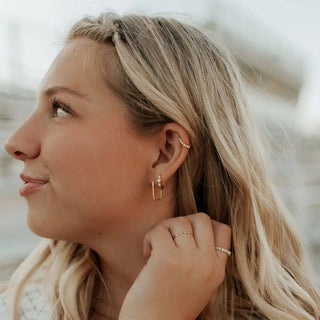 Grace Pearl Hoops - Simply Sunflowers