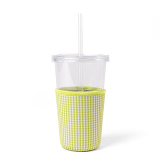 Green Gingham Koozie - Simply Sunflowers