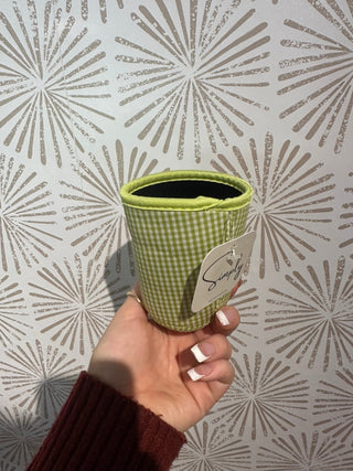 Green Gingham Koozie - Simply Sunflowers
