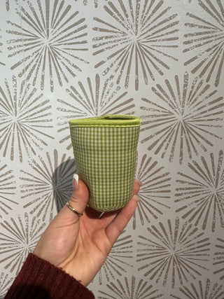 Green Gingham Koozie - Simply Sunflowers