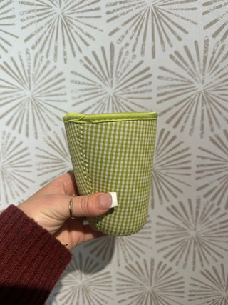 Green Gingham Koozie - Simply Sunflowers