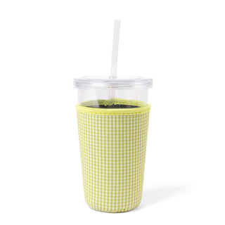 Green Gingham Koozie - Simply Sunflowers