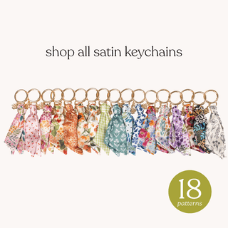Green Gingham Satin Keychain - Simply Sunflowers
