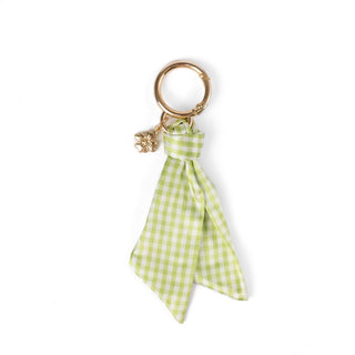 Green Gingham Satin Keychain - Simply Sunflowers