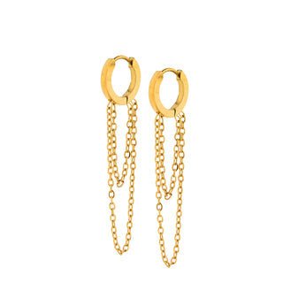 Gwen Gold Charm Huggies - Simply Sunflowers