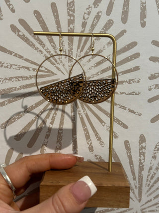 Half Moon Earrings - Simply Sunflowers