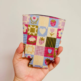 Hand Drawn Strawberry Patch Pattern Koozie - Simply Sunflowers