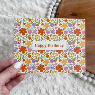 "Happy Birthday" Floral Greeting Card - Simply Sunflowers