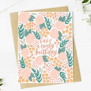 "have a lovely birthday" Birthday Card - Simply Sunflowers