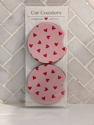 Heart Car Coasters - Simply Sunflowers