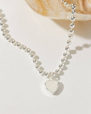 Heart's Accelerated Ball Chain Necklace Silver - Simply Sunflowers