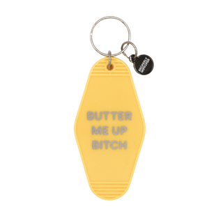 Hot Stamped Motel Keychain Butter Me Up Bitch - Simply Sunflowers