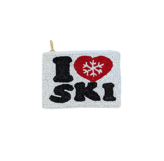 I Love Ski Coin Purse - Simply Sunflowers