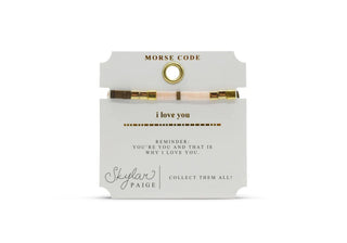 I Love You Morse Code Bracelet - Simply Sunflowers