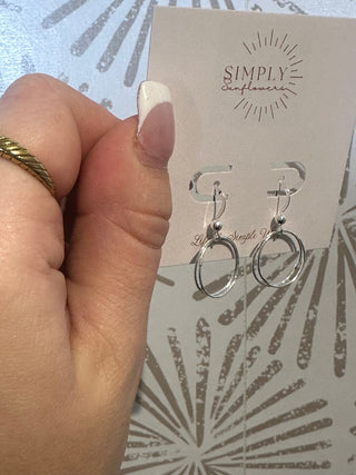 In a Loop Silver Earrings - Simply Sunflowers