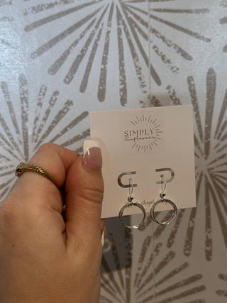 In a Loop Silver Earrings - Simply Sunflowers