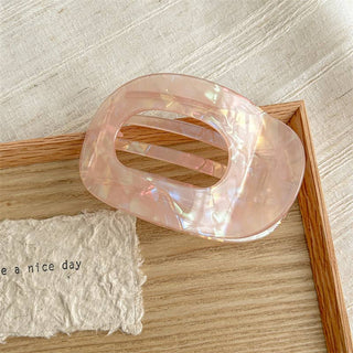 Iridescent Oval Flat Hair Claw Clip - Simply Sunflowers