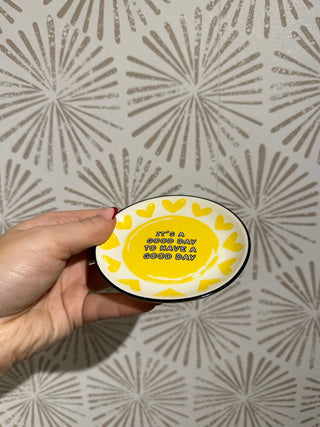 Its a Good Day Trinket Dish - Simply Sunflowers