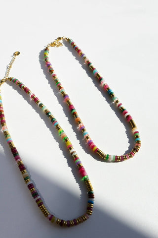Joan Multi Color Beaded Stone Necklace || Choose Color - Simply Sunflowers