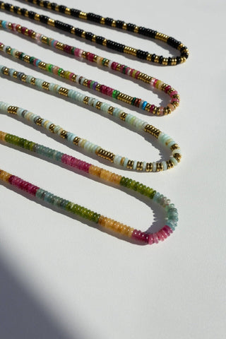 Joan Multi Color Beaded Stone Necklace || Choose Color - Simply Sunflowers